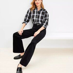 Loft Palmer Corduroy Wide-Leg Black Pants